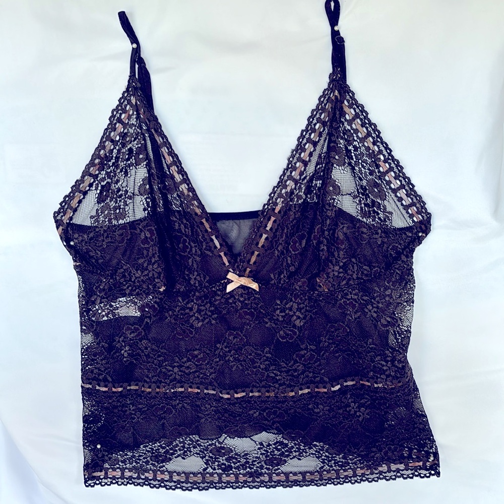 VINTAGE OSCAR DE LA RENTA BLACK  LACE TOP - SIZE LARGE. - Picture 4 of 12